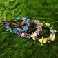 Handmade Pink Flower Butterfly Crown - Floral Elf Crown Woodland Fairy Headpiece Forest ELven Circlet