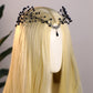 Black Gothic Elf Crown - Dark Elf Circlet Hairband Goth Medieval Crown