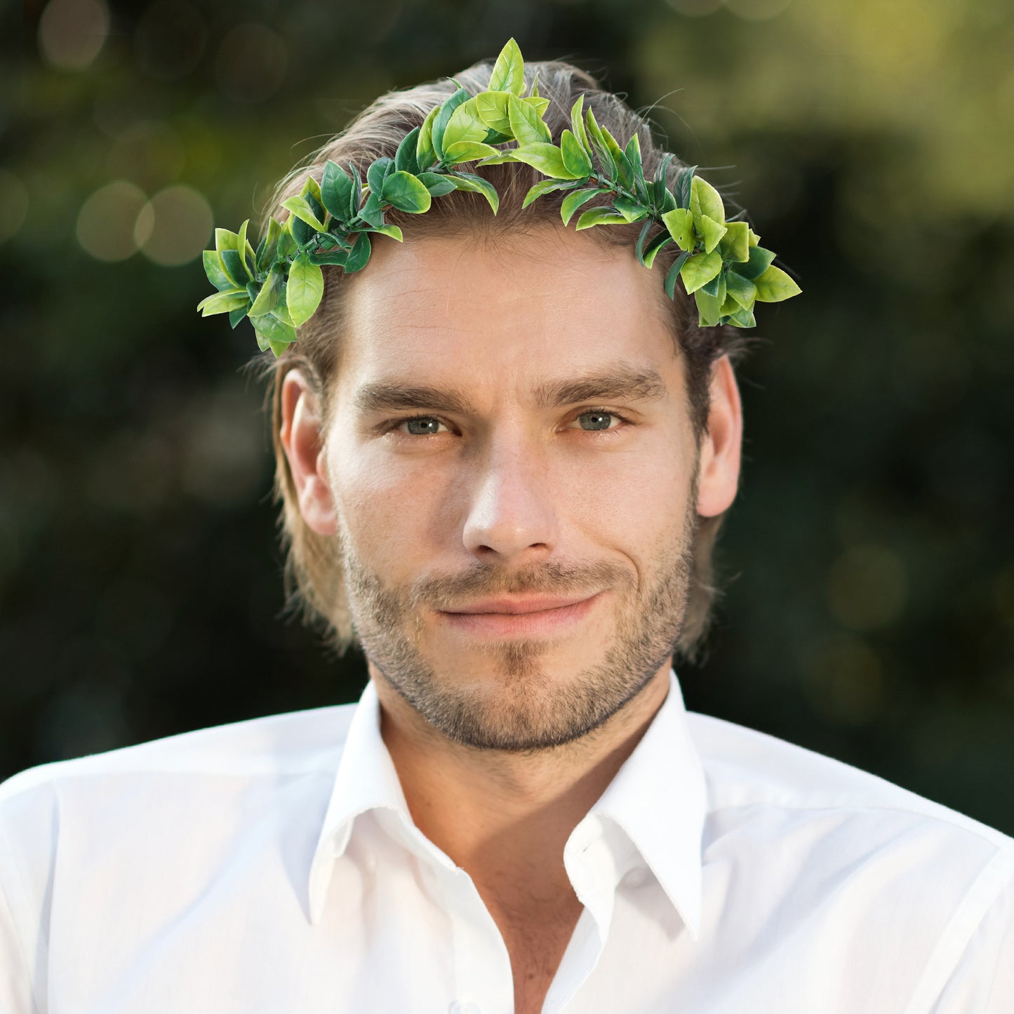 Handmade Green Laurel Leaf Crown Headband