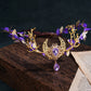 Woodland Moon Branch Headband: Amethyst Rhinestone Fairy Crown