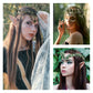 Pixie Ears and Green Leaves Circlet: Woodland Fairy Headpiece