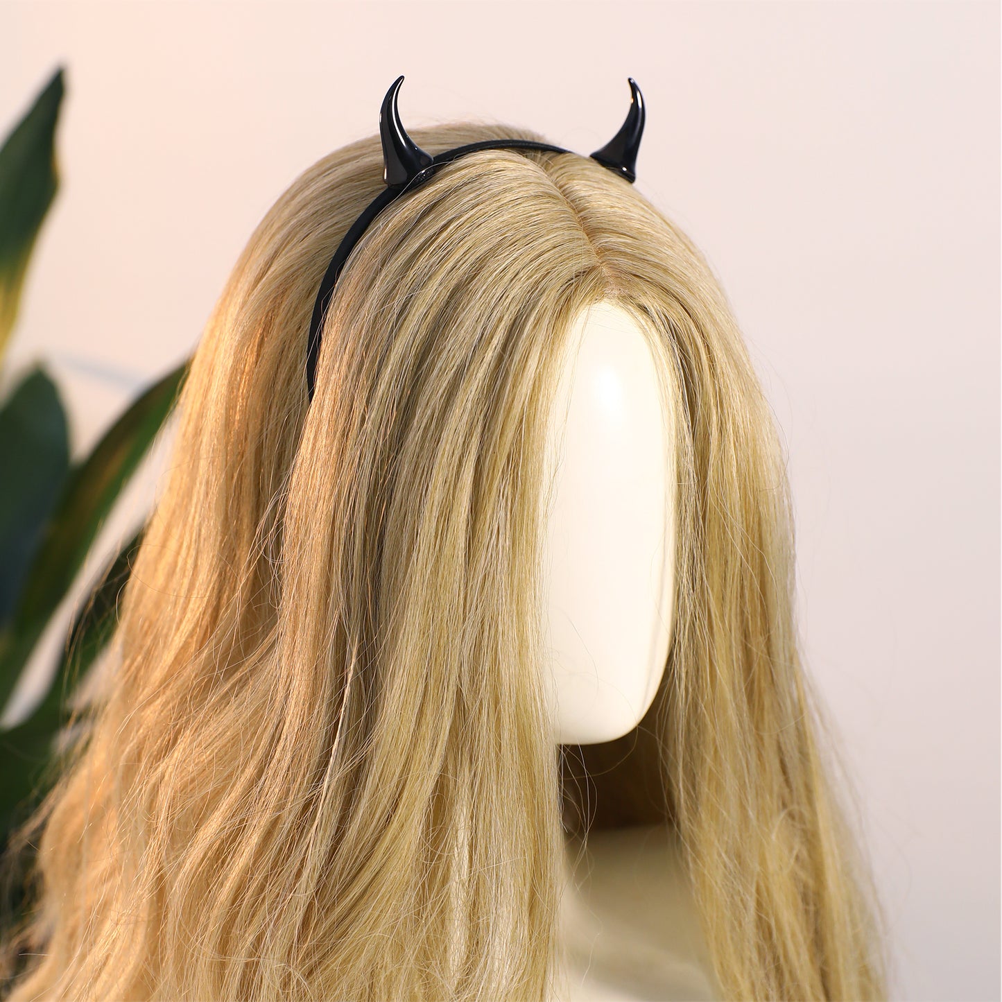 MOSTORY Black Ox Horn Headband - Handmade Devil Hairband Gothic Horn