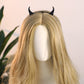 MOSTORY Black Ox Horn Headband - Handmade Devil Hairband Gothic Horn