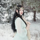 MOSTORY Medieval Elf Headpiece Gold Woodland Fairy Crown with Tassel