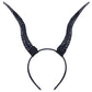 Black Devil Horns Headband – Removable Sheep Horn Headpiece