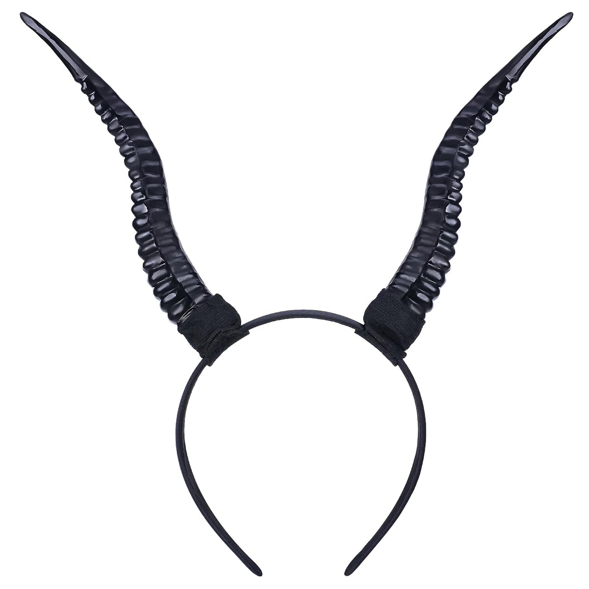 Black Devil Horns Headband – Removable Sheep Horn Headpiece