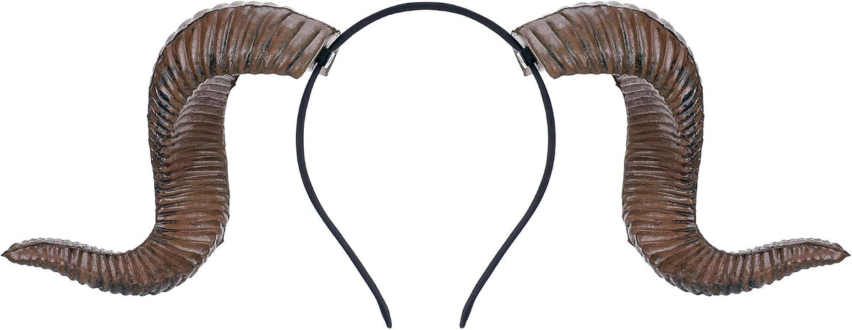 MOSTORY Black Devil Horns Headband – Detachable Ram Horns
