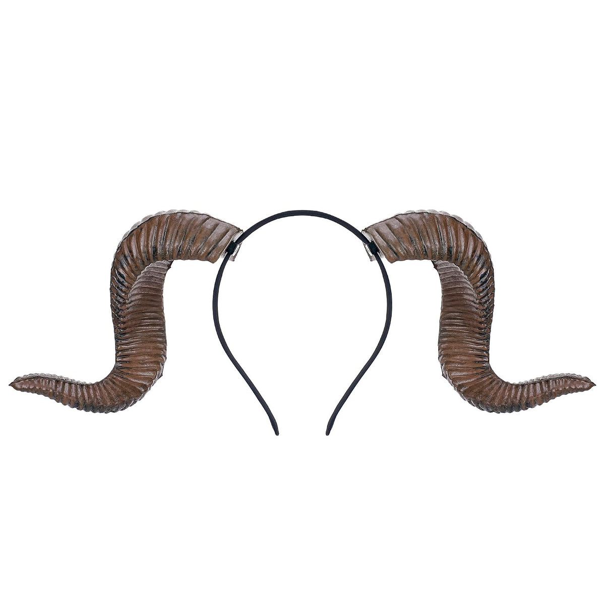 MOSTORY Brown Goat Devil Horns Headband for Cosplay & Halloween