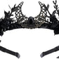 Black Moon Flower Crown – Gothic Renaissance Circlet