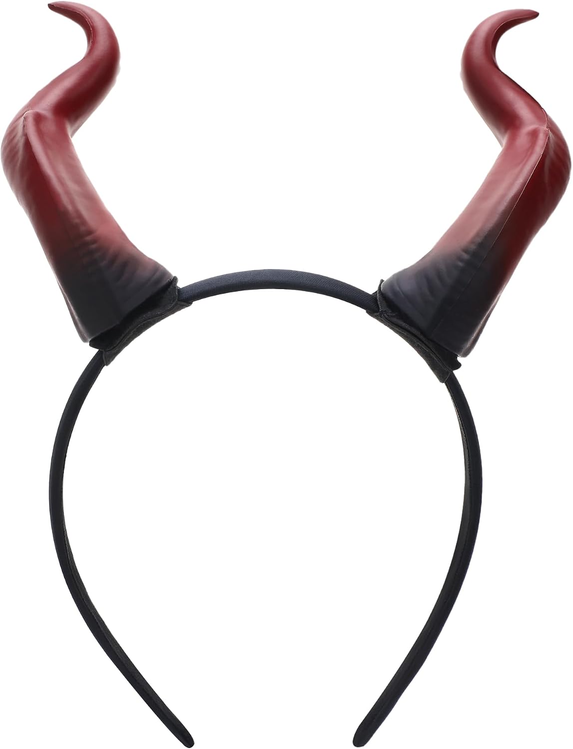 Black Devil Horns Headband with Clips for Cosplay & Halloween