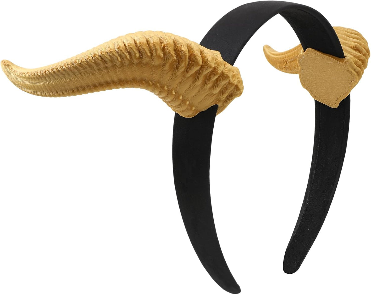 Black 3D Devil Horns Headband – Ox Horn Cosplay Hairband