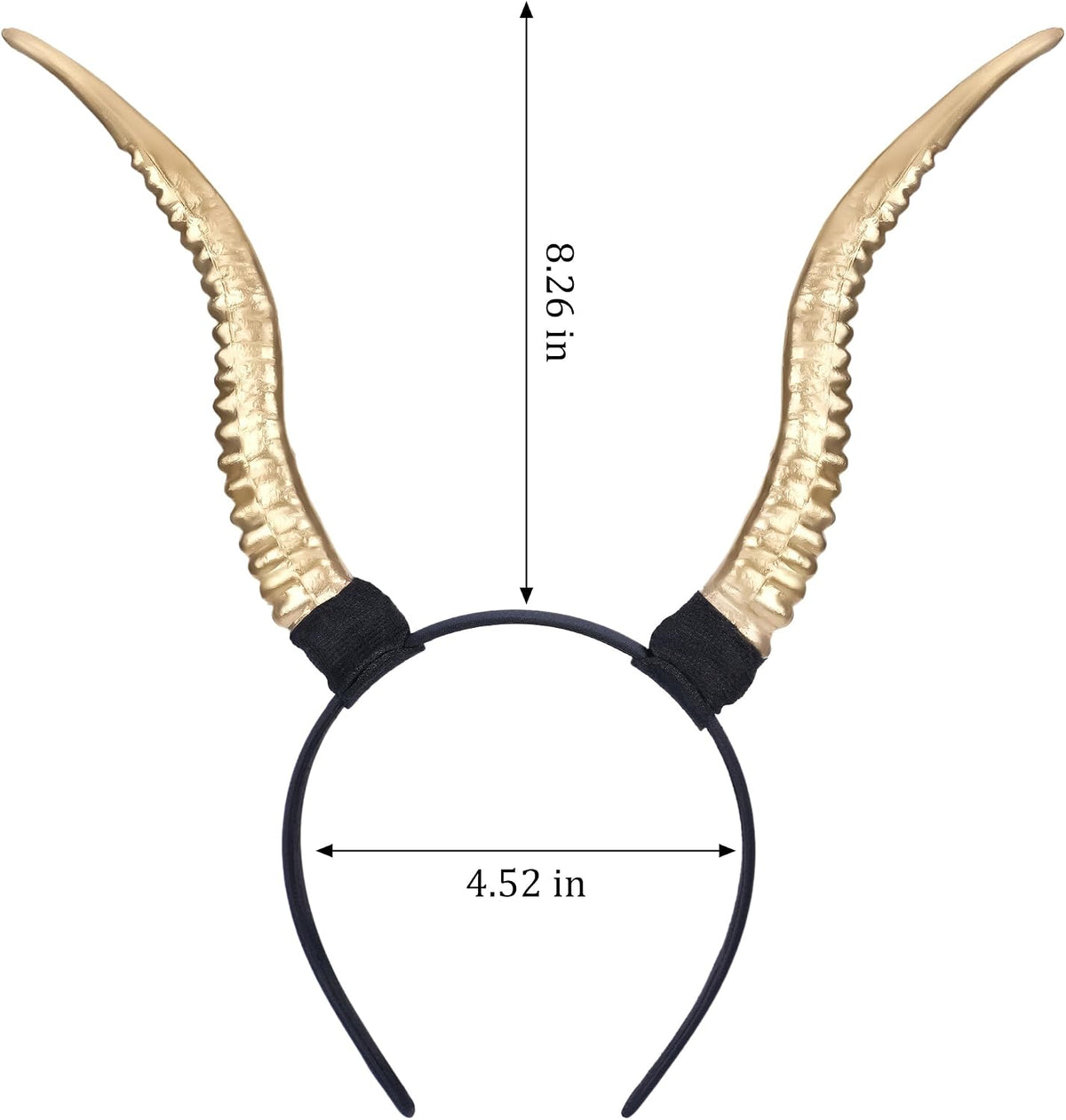 MOSTORY Gold Antelope Horns Headband - Detachable Cosplay