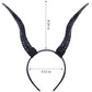 Black Devil Horns Headband – Removable Sheep Horn Headpiece