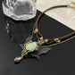 Layered Butterfly Necklace for Women Renaissance Vintage Hippie