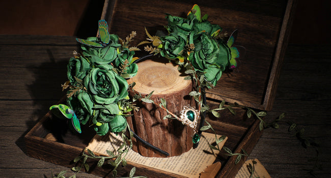 Green Fairy Flower Headpiece