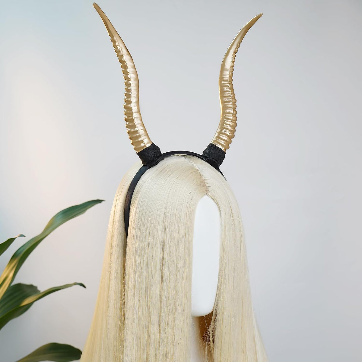 MOSTORY Gold Antelope Horns Headband - Detachable Cosplay