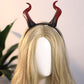 MOSTORY Red Devil Horns Headband, Gradient Demon Horns for Adults