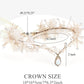 MOSTORY Brown Flower Fairy Crown Headpiece with Crystals