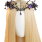 MOSTORY Gothic Black Fairy Crown - Dark Elf Floral Circlet