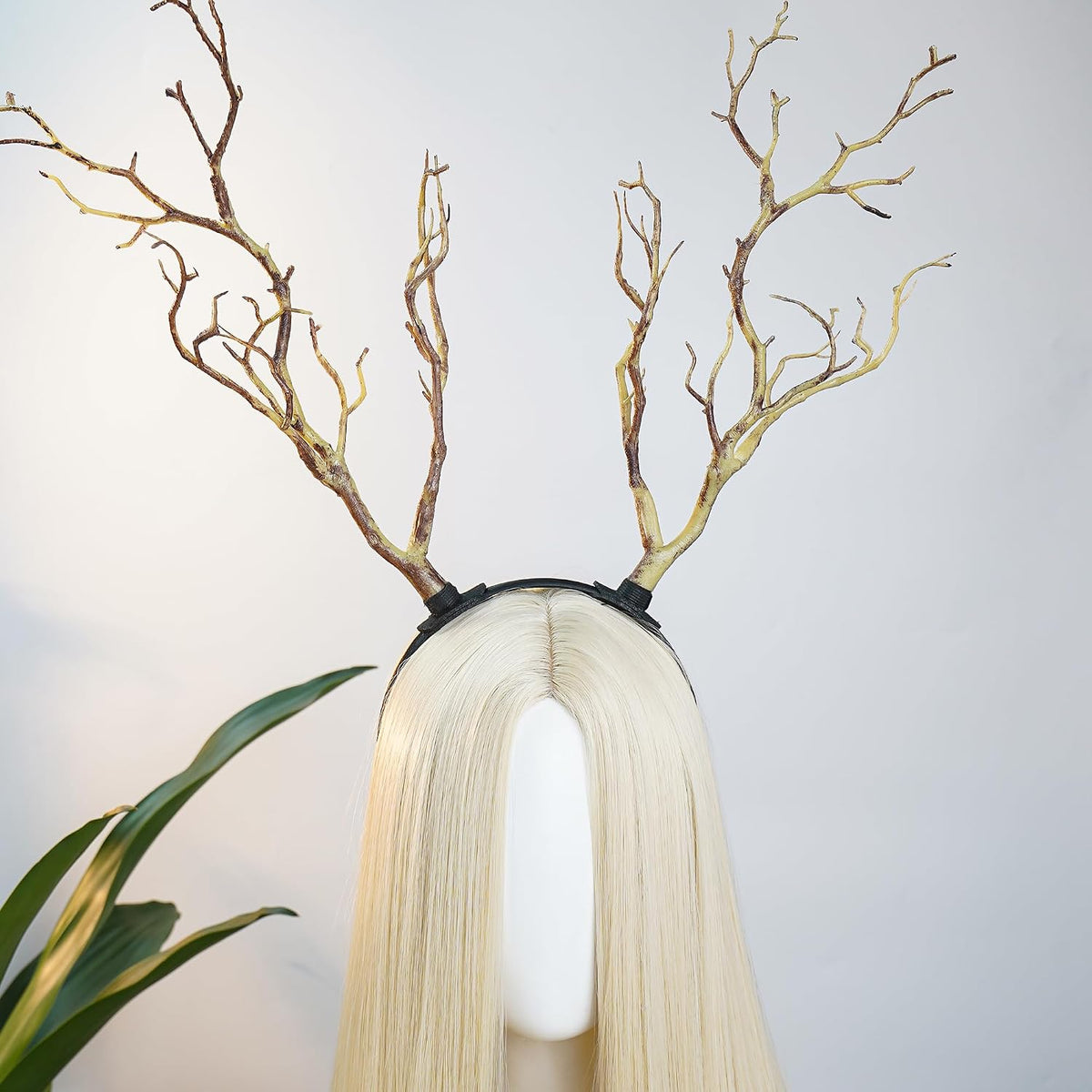 MOSTORY Antler Horns Branch Headband for Woodland Fairy Costume