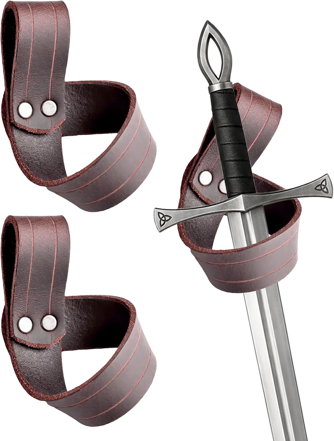 MOSTORY 2 Pcs Renaissance Sword Frog Holster for Renfaire Cosplay