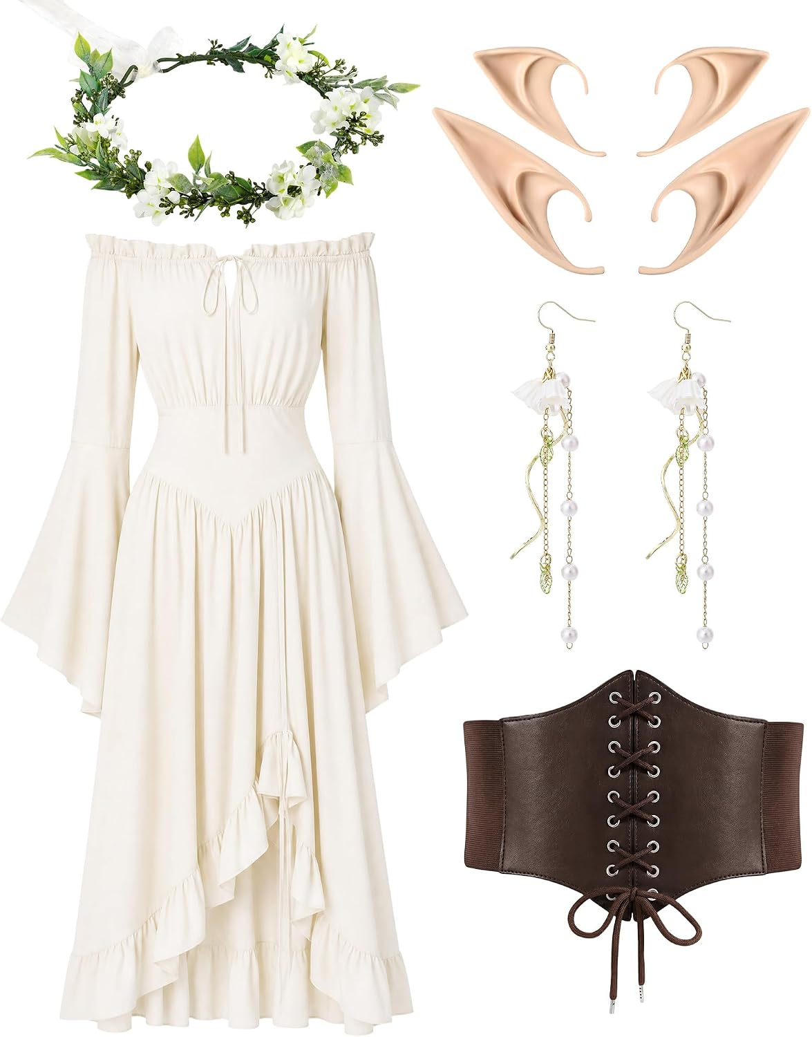 Renaissance Fairy Dress Accessories Set for Women