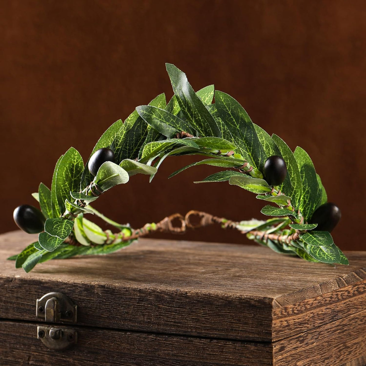 MOSTORY Oliver Leaf Laurel Crown – Green Greek Circlet