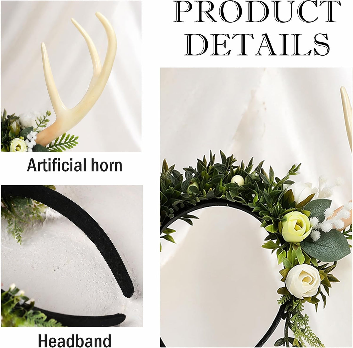 MOSTORY Black Deer Antler Headband – Renaissance Cosplay