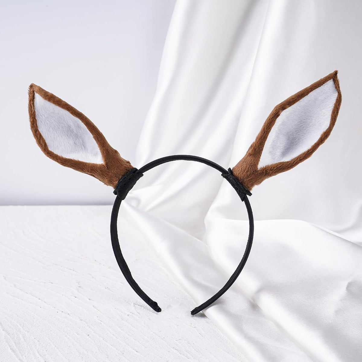 MOSTORY White Reindeer Antler Headband - Detachable Cosplay Hairband