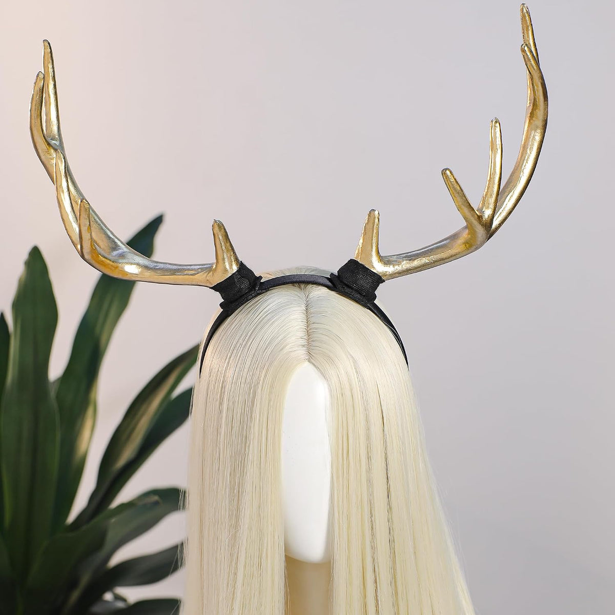 MOSTORY Black Antler Horns Headband