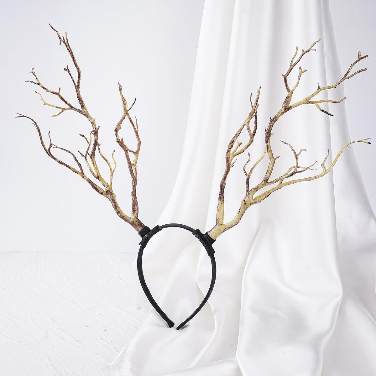 MOSTORY Antler Horns Branch Headband for Woodland Fairy Costume