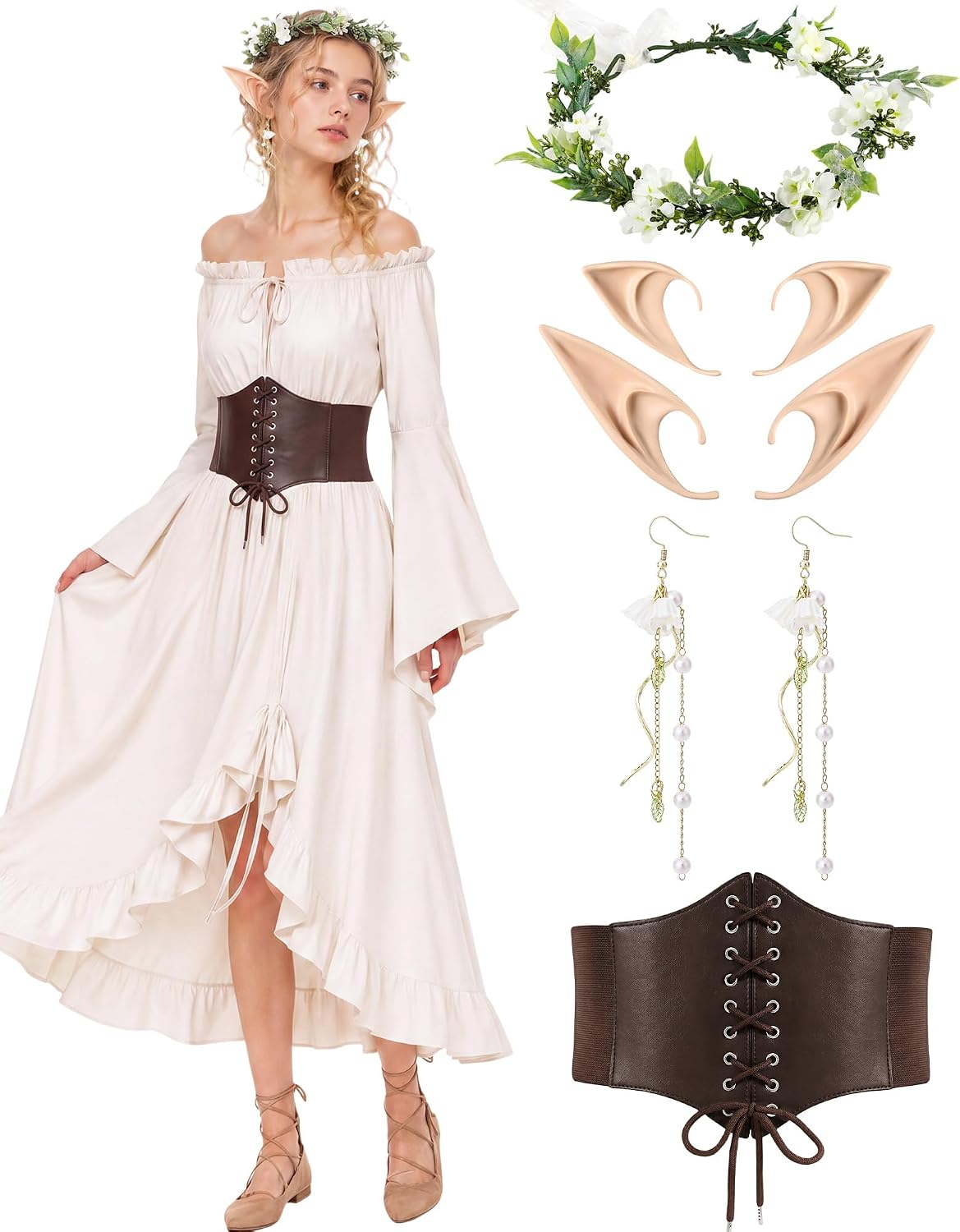 Renaissance Fairy Dress Accessories Set for Women