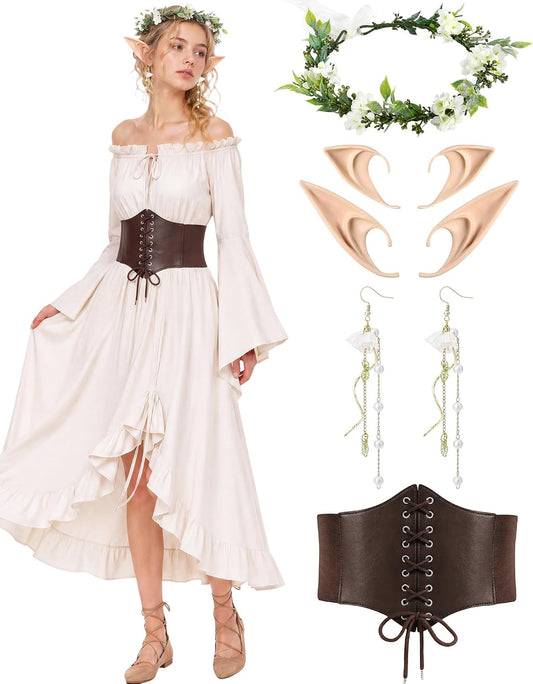 Renaissance Fairy Dress Accessories Set for Women