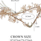 MOSTORY Gold Fairy Flower Crown - Renaissance Elf Circlet