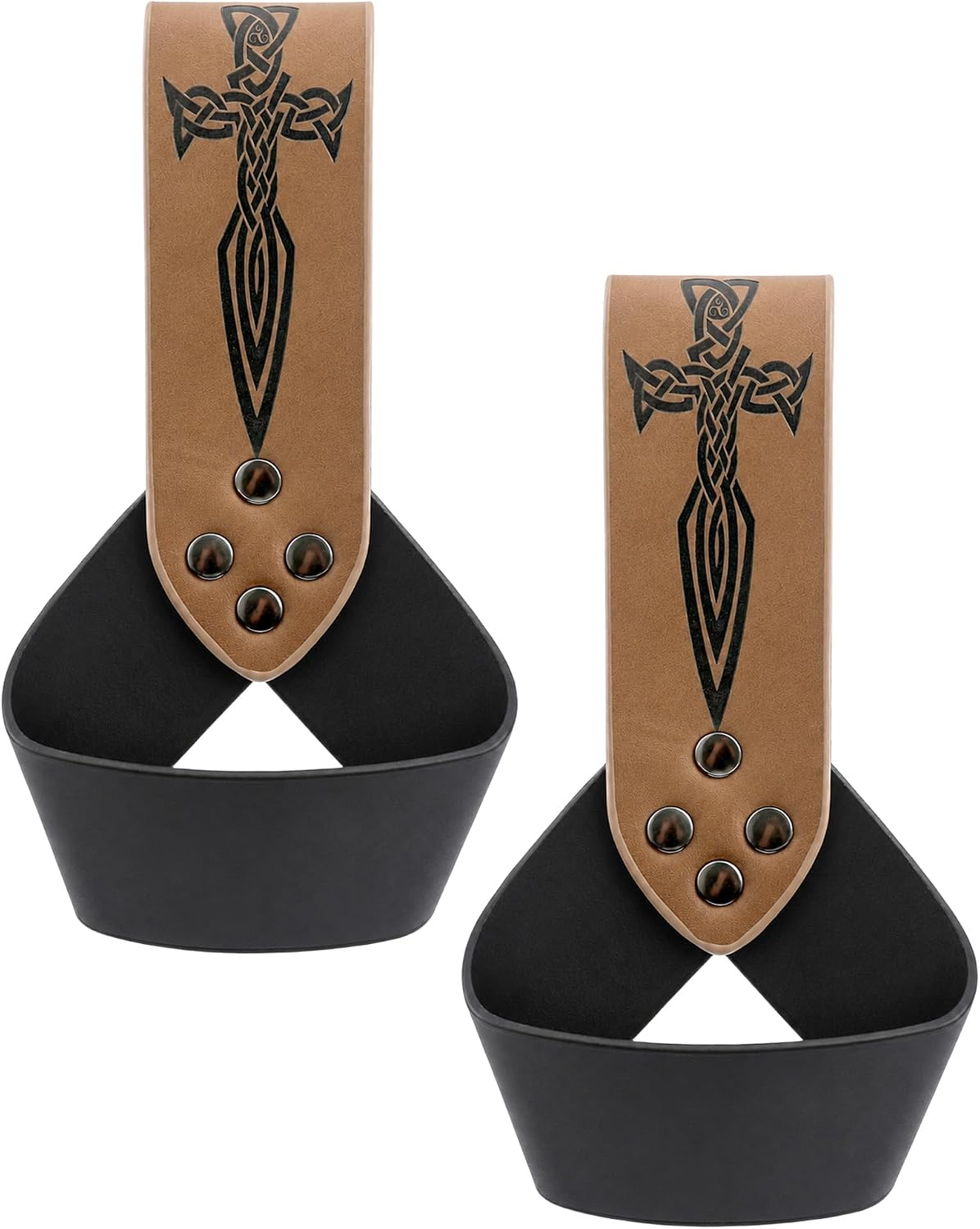 Renaissance Leather Sword Frog Holster 2 Pcs for Renfaire Cosplay