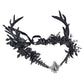 Black Flower Antler Crown for Gothic Fairy Looks