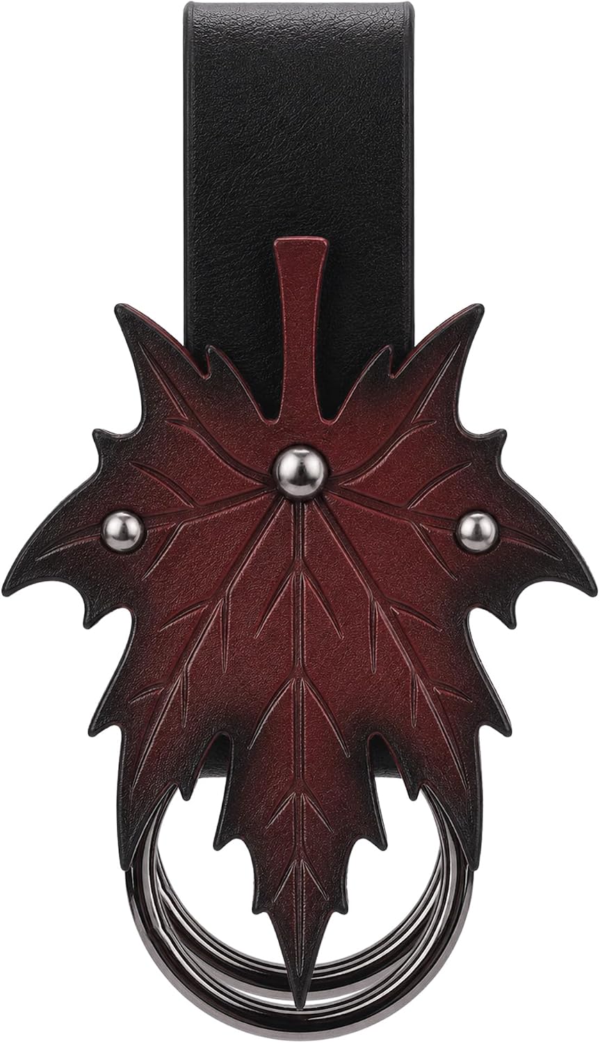 Medieval Viking Maple Leaf Leather Skirt Hikes for Renfaire Cosplay