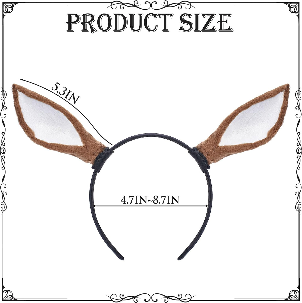 MOSTORY White Reindeer Antler Headband - Detachable Cosplay Hairband