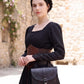 Black Renaissance Belt Pouch for Medieval Larp Cosplay