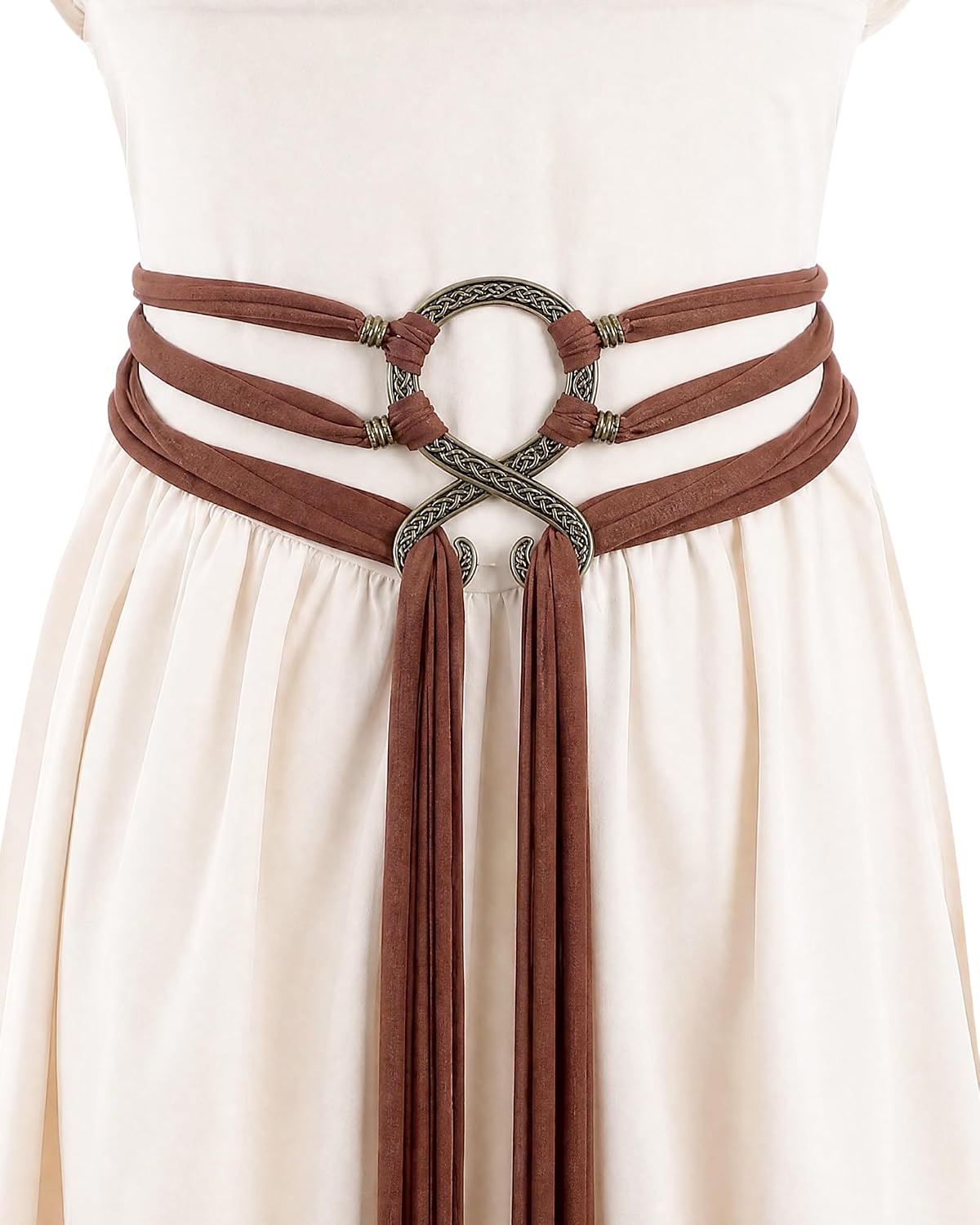 MOSTORY Black Medieval Renaissance Cross Belt with Demonic Buckle