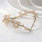 MOSTORY Gold Fairy Flower Crown - Renaissance Elf Circlet