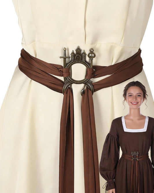MOSTORY Viking Rope Belt for Women, Medieval Renaissance Costume Belt