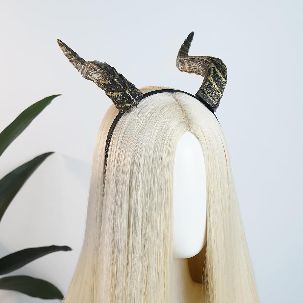 MOSTORY Gothic Devil Horns Headband with Detachable Horns
