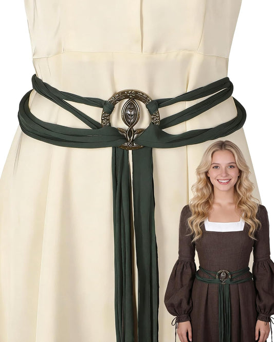 MOSTORY Viking Rope Belt for Women – Adjustable Medieval Waist Belt