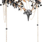 MOSTORY Black Raven Elf Crown – Gothic Tassel Headpiece