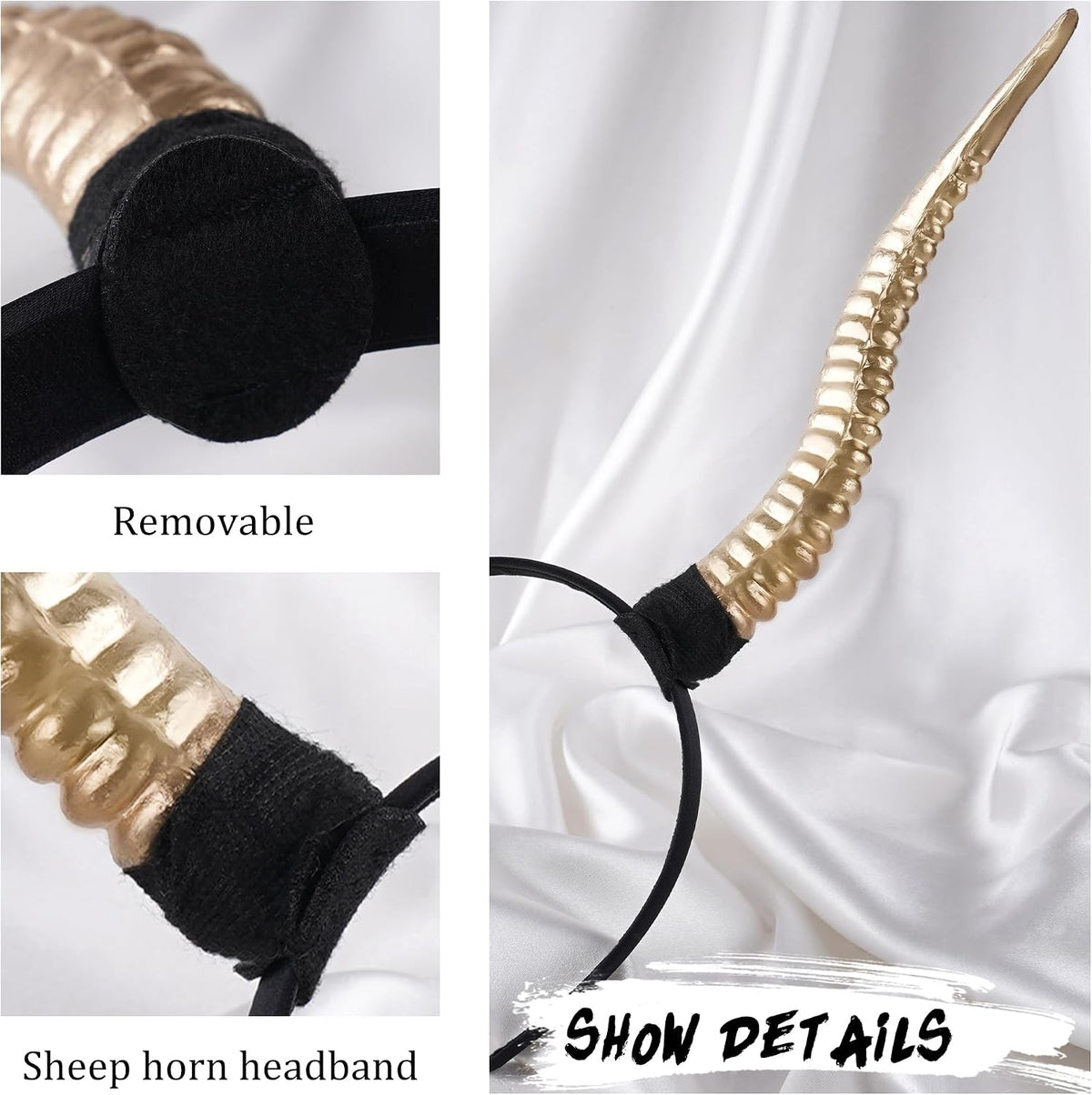 Black Antelope Horns Headband – Detachable Devil Horns