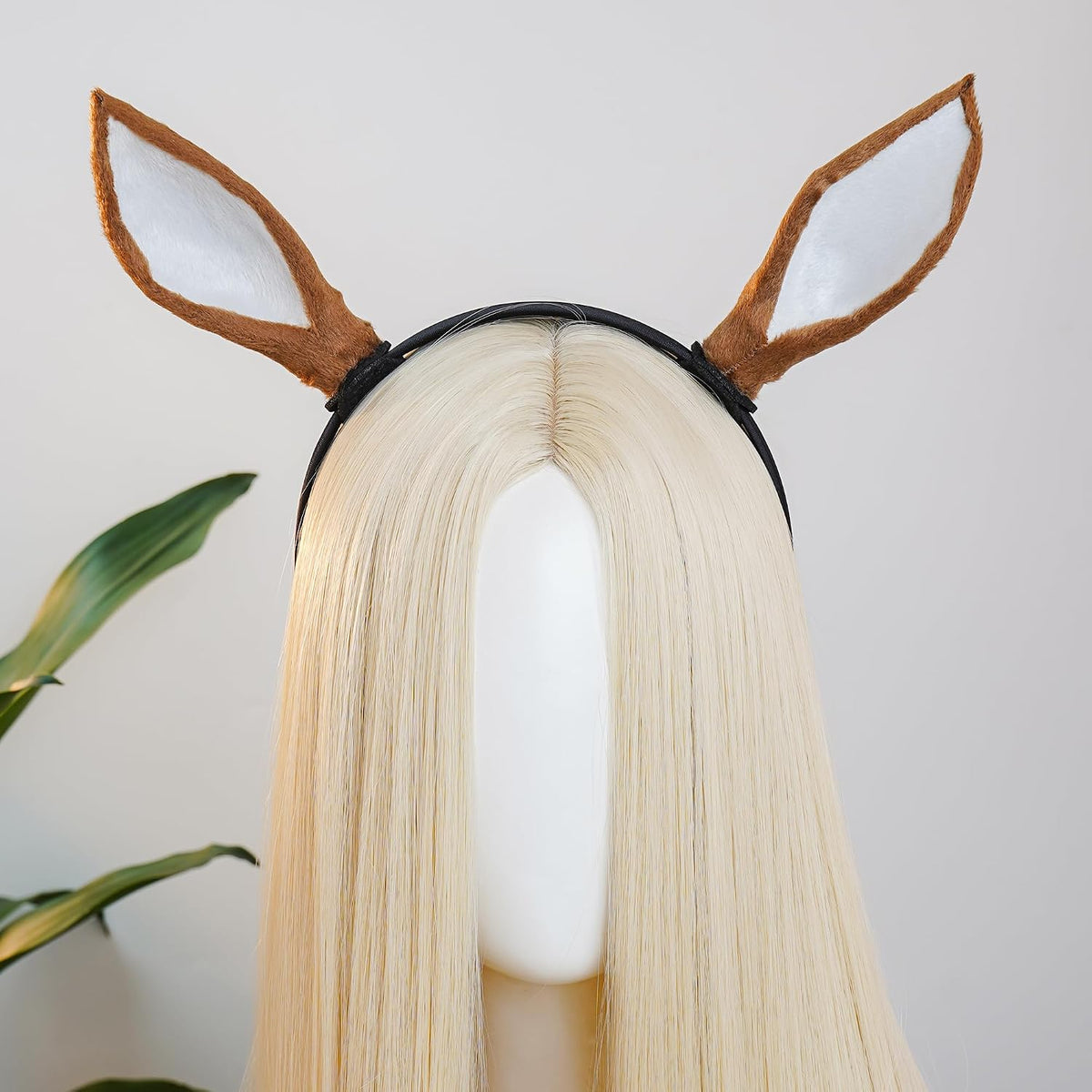 MOSTORY White Reindeer Antler Headband - Detachable Cosplay Hairband