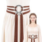 MOSTORY Medieval Renaissance Woven Belt with Rune Buckle