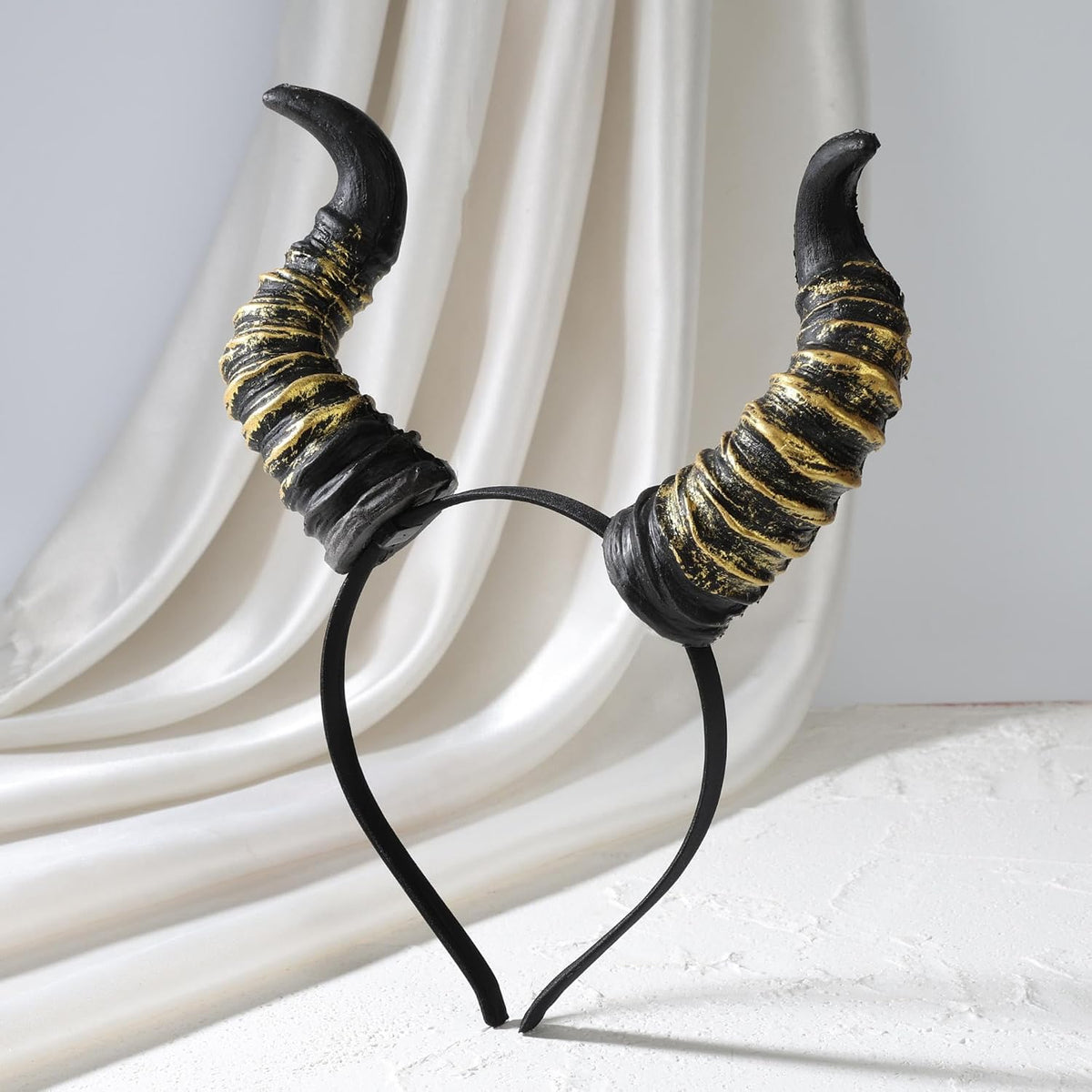 Black Devil Horns Headband – Detachable Demonic Cosplay Horns