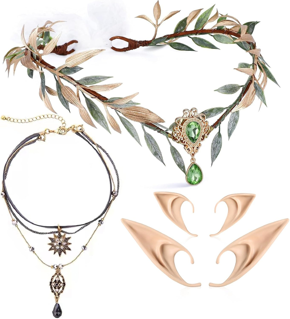 MOSTORY 4-Pc Renaissance Fairy Accessory Set for Women